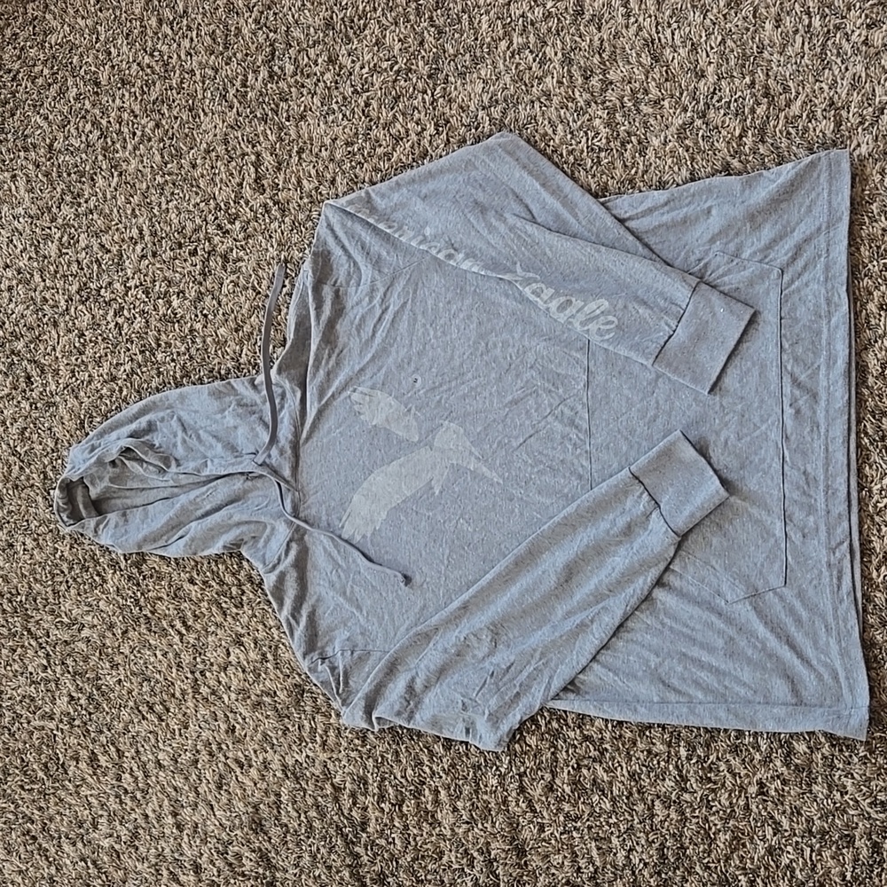 American Eagle Mens Shirt Hoodie Gray NWT Medium